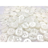15Mm.(5/8") 4 Holes Off White Color Standard Shirt Buttons Round Flatb