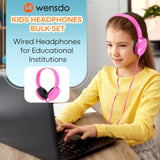 12 Pack Class Set Classroom School Headphones For Kids Multi Colored Stereo Ov