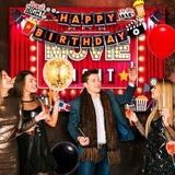 Movie Night Birthday Party Decorations,116Pcs Movie Night Party Decorations And Tableware - Movie Night Plates Tablecloth Napkins&Movie Night Party Balloons Banner Backdrop Etc Movie Night Decorations