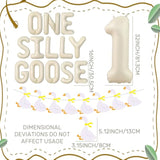 One Silly Goose 1St Birthday Balloons Banner Party Decorations Silly Goose Banner Balloons For Girls Boys Baby Shower Goose Theme Garland First Birthday Decor Party Supplies