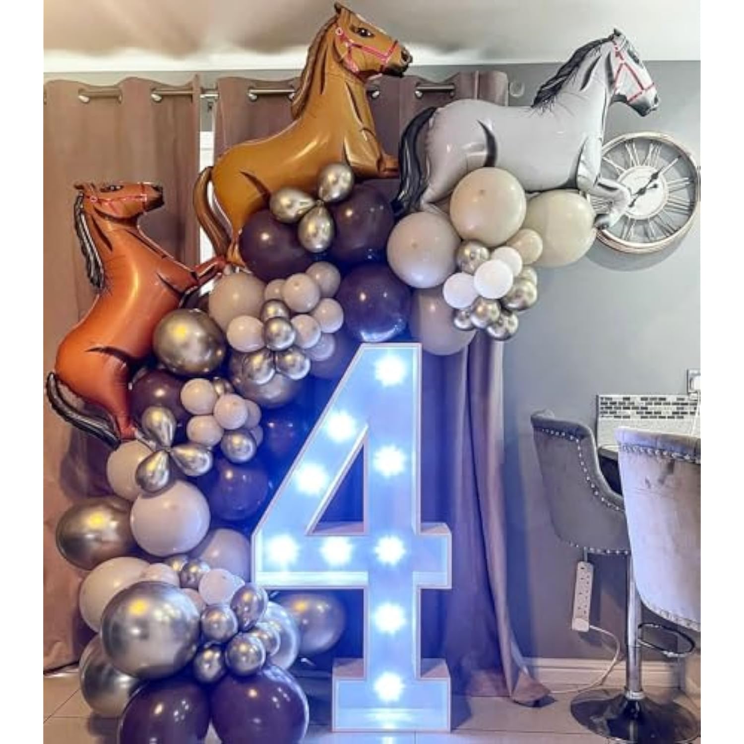 8 Pack Horse Balloons Westeren Cowboy Horse Balloons For Western Cowboy Horse Theme Birthday Party Decorations