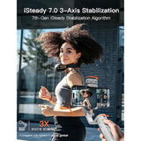 Hohem Isteady Xe Kit Gimbal Stabilizer For Smartphone, 3-Axis Phone Gimbal, Magnetic Fill Light, Portable And Foldable, Stabilizer For Iphone & Android, One-Key Inception, Gimbal For Video Recording