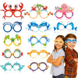 36Pcs Under The Sea Party Decorations, Sea Animal Party Favors Ocean Themed Paper Glasses For Summer Photo Booth Props Goodie Bag Stuffers