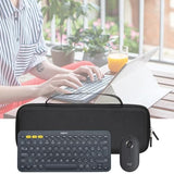 Keyboard Case Compatible With Logitech Pebble 2 Combo/Pebble Keys 2 K380S Bluetooth Keyboard And M350 I345 Mouse-Black (Case Only)