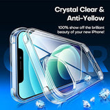 Clear Compatible With Iphone 12 Case/Iphone 12 Pro Case [ Drop Protection] Not Yellowing Shockproof Protective Cover Bumpers Slim Thin Phone Case 6.1 Inch