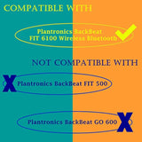 Fit6100 Ear Pads Ear Cushions Replacement Compatible With Plantronics Backbeat Fit 6100 Wireless Bluetooth Headphone Protein Leather Earpads