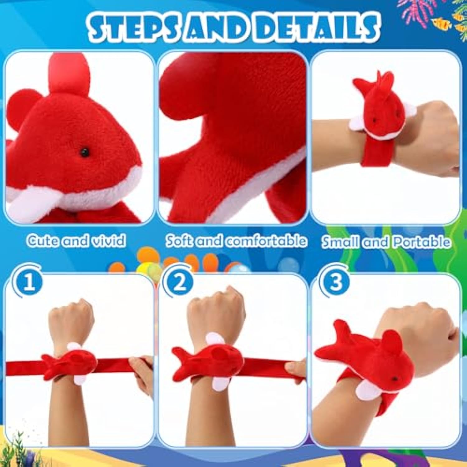 30 Pcs Stuffed Animal Slap Bracelet For Kids Cute Animal Slap Bracelets Stuffed Bracelets Bulk Bracelet Plush For Holiday Gifts, Themed Party Favors, Classroom Rewards