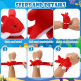 30 Pcs Stuffed Animal Slap Bracelet For Kids Cute Animal Slap Bracelets Stuffed Bracelets Bulk Bracelet Plush For Holiday Gifts, Themed Party Favors, Classroom Rewards
