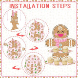 Gingerbread Party Cupcake Stand Gingerbread Man Christmas Decorations 3Tiers Gingerbread Man Party Cupcake Tower Gingerbread Theme Dessert Tower For Merry Xmas Party Supplies