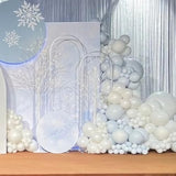 Pastel Blue And White Balloons, 12 Inch 35Pcs Light Baby Blue Pearl White With Clear Latex Balloon For Boys Birthday Bachelorette Party Bridal Baby Shower Winter Holiday Party Decorations Supplies