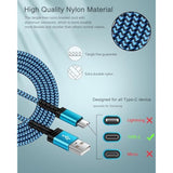 Iphone 17 16E Usb To Usb-C Charger Cable For Iphone Air 16 15 Pro/15 Pro Max/Plus, Fast Charging Android Samsung Galaxy A17 A16 S25 S24 Ultra Usbc Type-C Cables Pixel 9A 10 Pro 6, Auto Car Multi-Cord