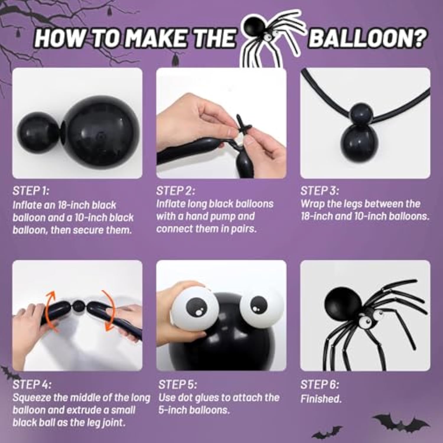 157pcs Halloween Balloon Arch Kit Green Purple Black Metallic Balloons Party Decor