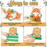 10PCS Jungle Animals Honeycomb Centerpieces for Safari Baby Shower & Wild One Party Decor