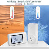 Wireless Thermostat Wtc100 Pro Temperature Controller For Cooling & Heating, Remote Controlled Outlet, Easy-To-Use And Programmable Thermostats For Home,Greenhouse