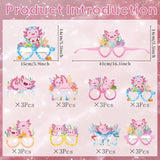 Axolotl Birthday Glasses Decorations, 24Pcs Axolotl Party Photo Booth Prop Supplies, Cute Salamander Gift Favors Eyeglasses Dress Up Cosplay