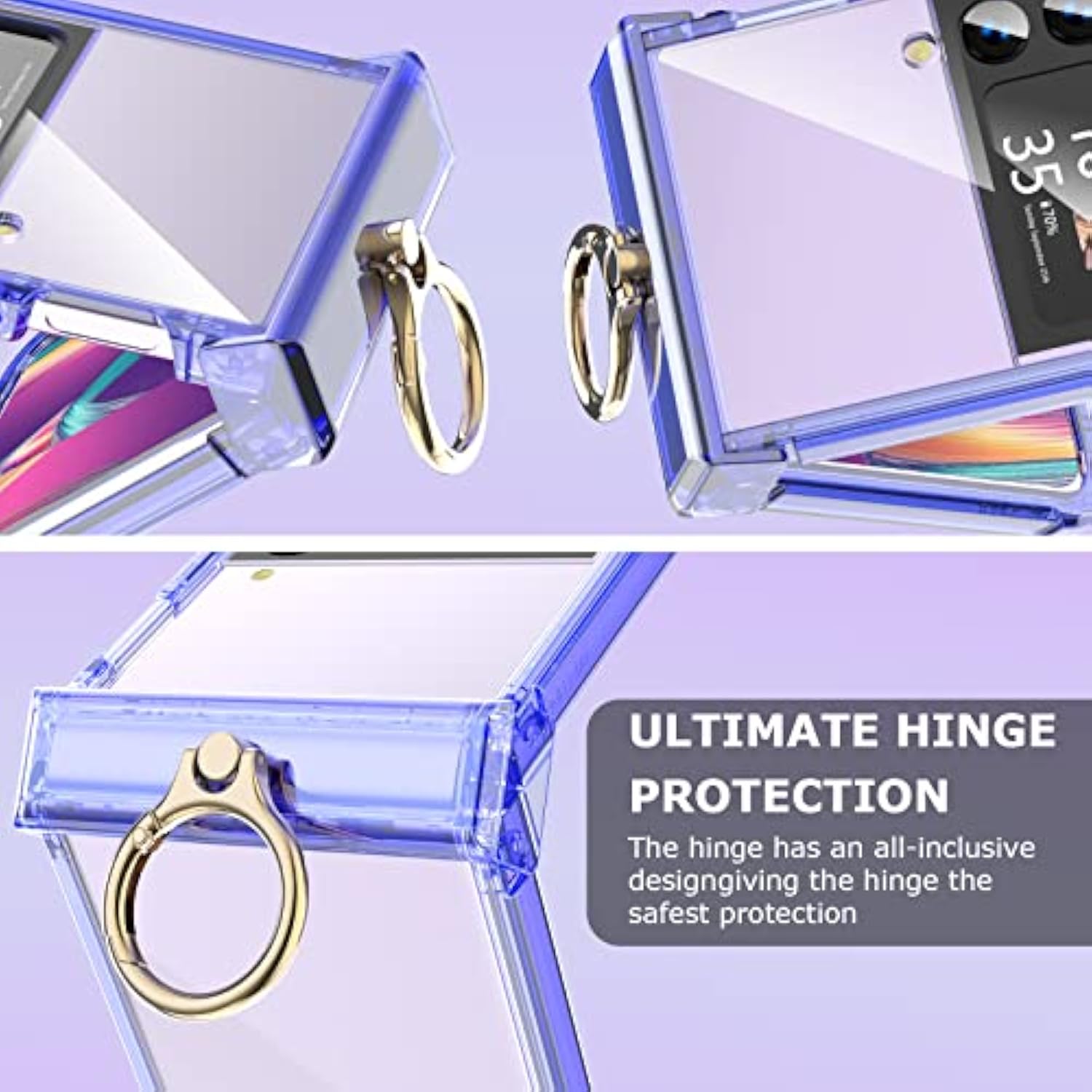 Hinge Protection Clear Samsung Flip 4 Case