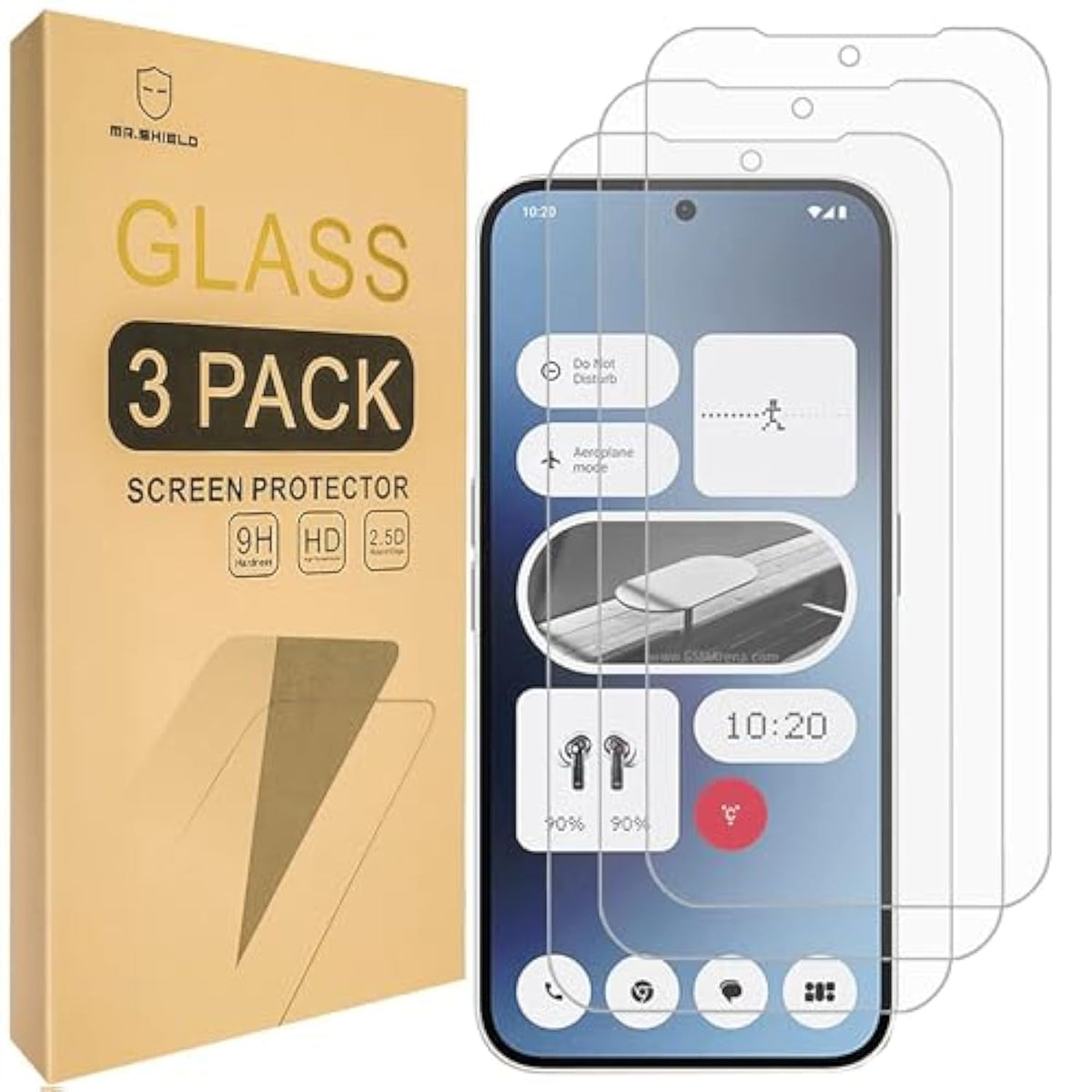 Screen Protector Compatible With Nothing Phone (2A) / Nothing Phone 2A [Tempered Glass] [3-Pack] [Japan Glass With 9H Hardness]