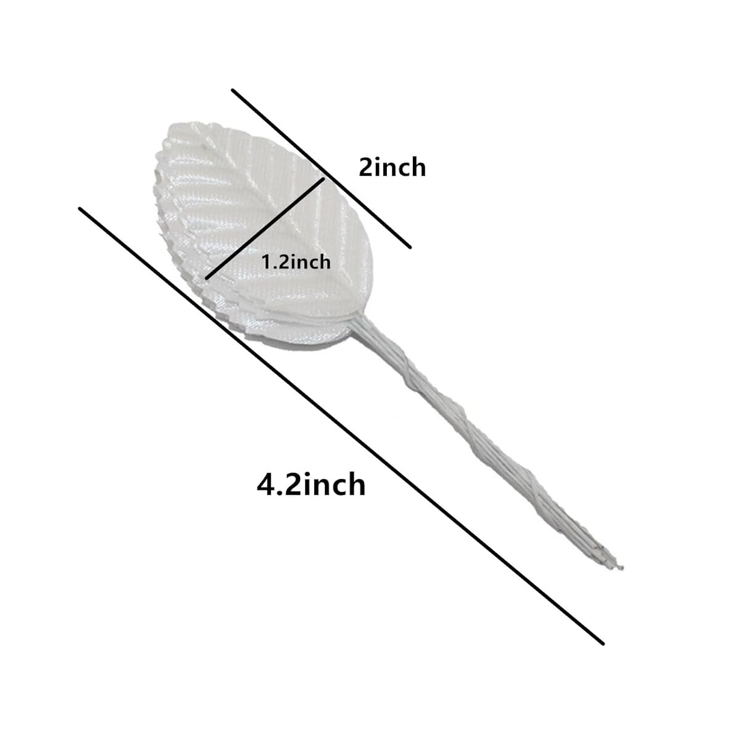 Artificial Silk Leaf Leaves, 200Pcs Single Rose Leaves Stems, Fake Faux Wired Silver Leaves For Diy Crafts Floral Arrangements Home Kitchen Wedding Birthday Party Decorations (Silver)