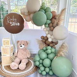 130 Sage Green & Olive Balloons, Mixed Sizes for Party, Wedding, Baby Shower and More