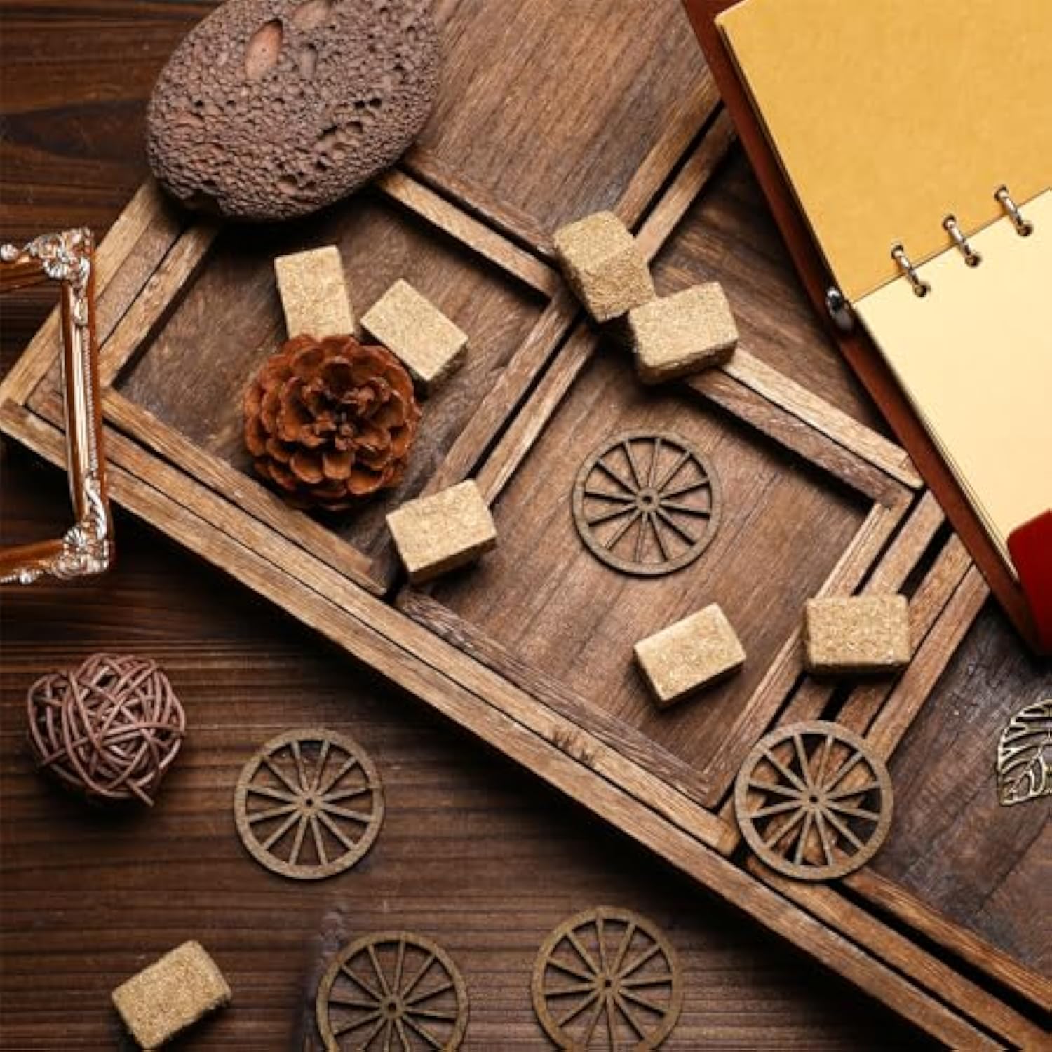 24 Pcs Western Theme Party Decorations Birthday Table Centerpieces Mini Hay Bales And Small Western Wagon Wheels For Crafts Horse Rodeo Decor Cowboy Wedding Party Favors Supplies