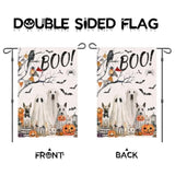 Halloween Boo Garden Flag 12x18 Double Sided Ghost Bat Pumpkin Autumn Decor