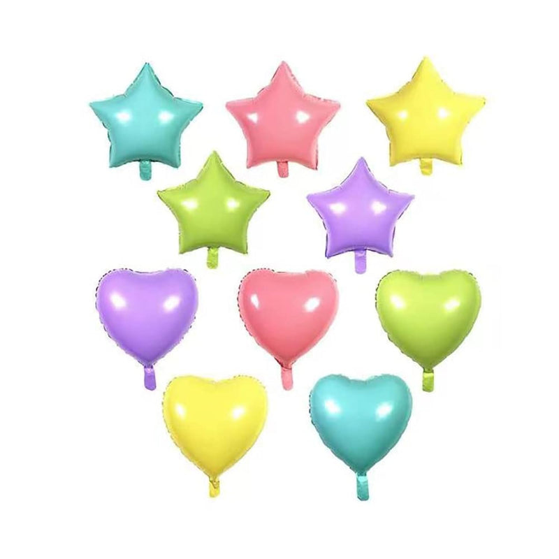 20Pcs Macaron Star Balloons, 18Inch Star Macaron Foil Balloons Mixed C