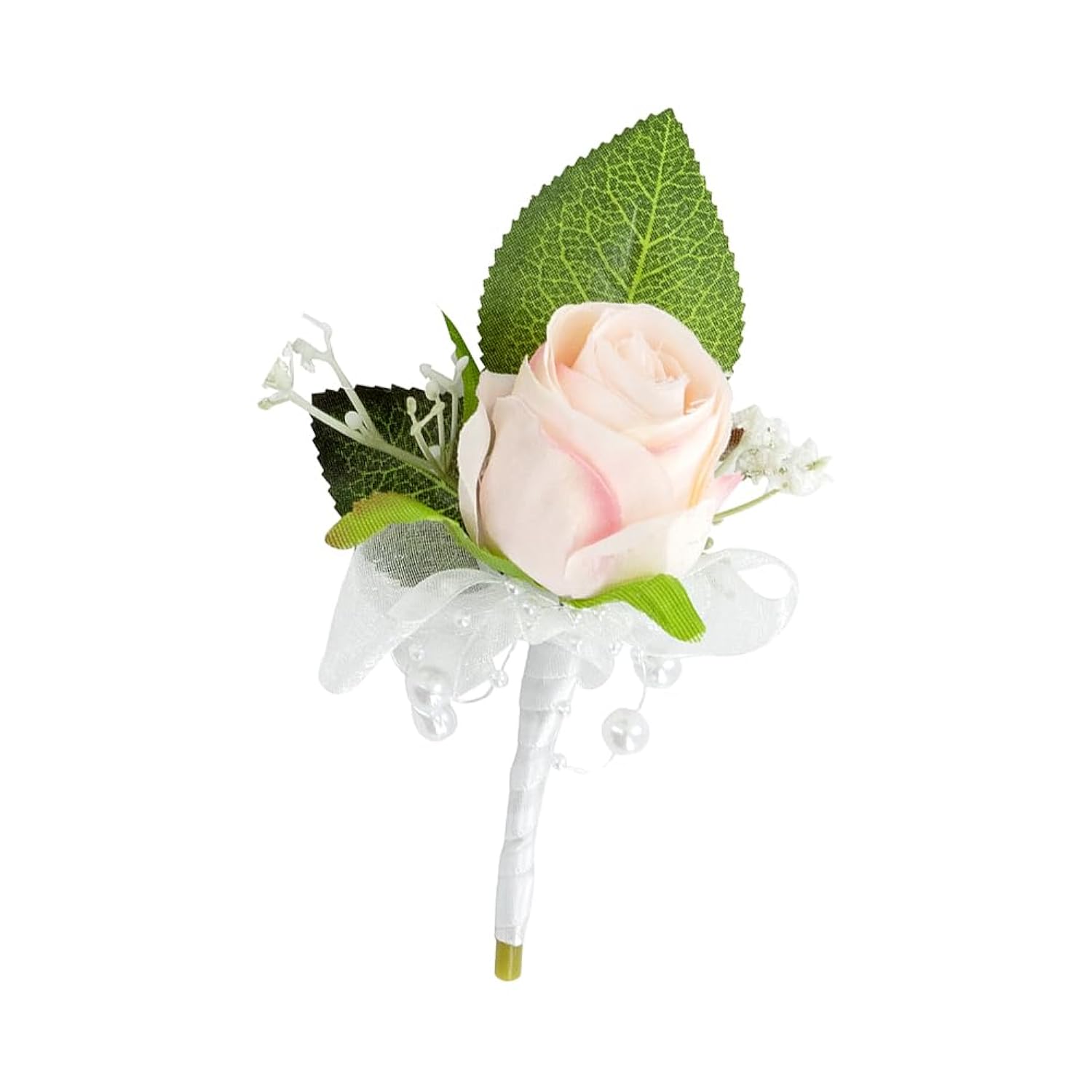 1Pc Single Pink Boutonnieres For Men Wedding Prom, Artificial Rose Flower Groom And Groomsmen Boutonniere For Wedding Homecoming Ceremony Anniversary, Formal Dinner Party