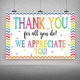 5x3ft Thank You for All You Do Backdrop Congratulations Graduates Background Be Thankful to The Teacher Doctor Staff We Appreciate You CNA Week Decoration Banner Prom Photography Party Supplies