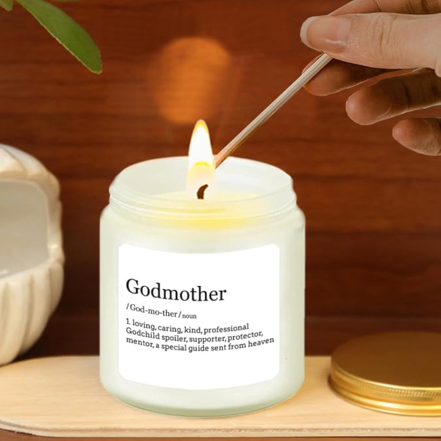 Godmother Proposal Gift - Will You Be My God Mother - Godmother Gifts From Godchild - Gift For Godmother - Lavender Soy Wax Candle 4Oz