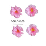 Artificial Silk Cherry Blossom Flowers Heads, 50Pcs Artificial Cherry Blossom Flower, Cherry Blossom Fake Silk For Bridal Hair Clips Headbands Dress Diy Accessories Wedding Party(Pink)