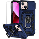 Iphone 13 Case With Screen Protector Dual Layer Drop Protection Navy Blue