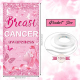 Breast Cancer Awareness Door Decorations Breast Cancer Awareness Banner Breast Cancer Awarenesss Door Banner for October Breast Cancer Month Party Decorations, 71 x 35 Inch (PINK)
