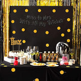 Miss To Mrs Classy & Sassy Bachelorette Black Glitter Banner - Bachelorette Party Decorations, Favors And Supplies