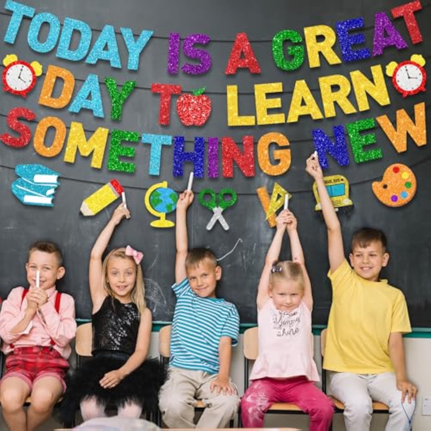 Welcome to School Banner 'Today is a Great Day to Learn' First Day Decorations