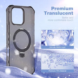 Wave Edge Case for iPhone 16 Pro with Stand 6.7 inches, Black