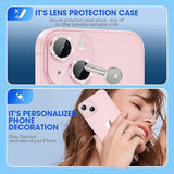 iPhone 15/15 Plus Camera Lens Protector Bling Metal Diamond 9H Scratchproof Pink
