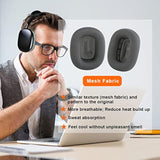 Earpads Earcups Earmuff For Airpods Max Magnetic Ear Cushions Replacement Parts With Knit-Mesh Canopy, Memory Foam And Magnet Pink Red