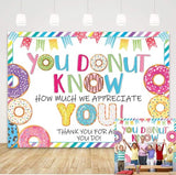 Thank You Backdrop Doughnut We Appreciate You Backdrop for Staff Employee