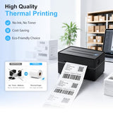 Bluetooth Thermal Shipping Label Printer: 4X6 Wireless Label Maker With Tape For Small Business - Compatible With Iphone, Android, Windows & Mac, Widely Used For Usps Ups Ebay Shopify Etsy