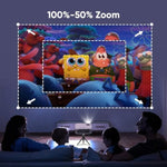 Mini Projector With Tr, 1080P Hd Portable Bluetooth Movie Projector, Compatible With Smartphone/Laptop/Tv Stick/Hdmi/Usb
