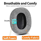 Ath M70X Ear Pads - Replacement Ear Cushion Compatible With Ath-M70X Headphones I Thicker Memory Foam (Grey Fabric)