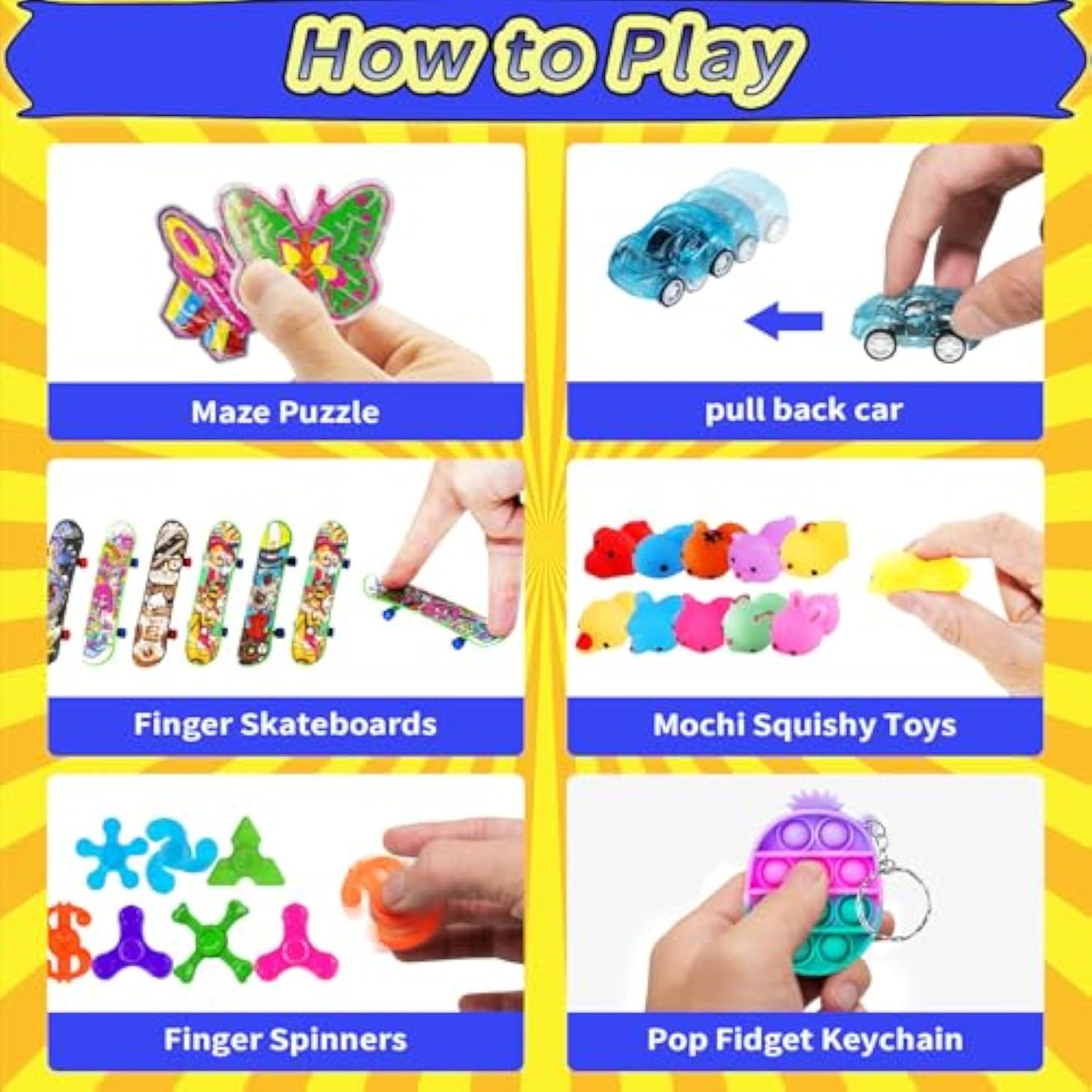 123 Pcs Party Favors For Kids, Fidget Toys Bulk, Birthday Gifts Toys, Stocking Stuffers, Prize Treasure Box Toys For Classroom, Goodie Bags Stuffers, Pinata Filler, Carnival Prizes For Boys Girls 4-10