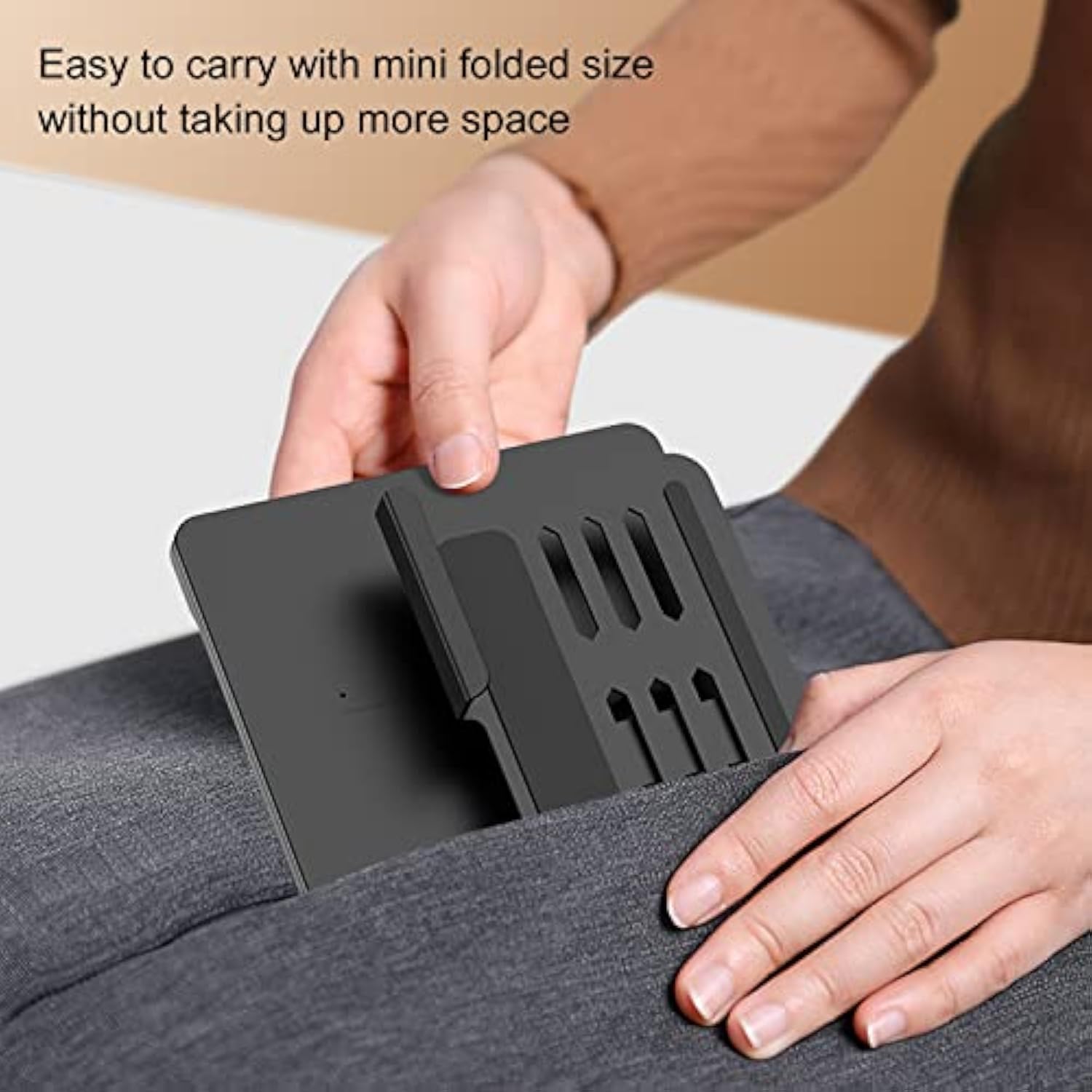 For Samsung Galaxy Z Fold 7/6/5/4/3/2, Set Include Mini Wireless Bluetooth Keyboard, Mouse, Comfortable & Adjustable Phone Stand, Capacitance Pen, S Pen Holder, Easy To Carry - Black