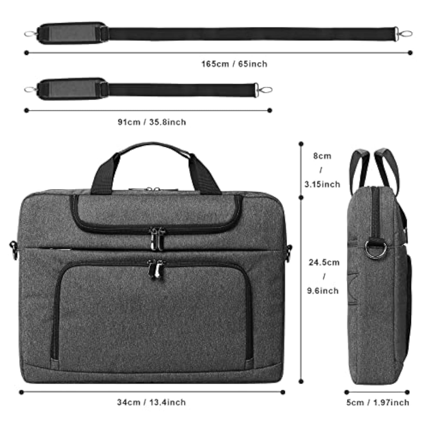 Laptop Shoulder Bag For Business, Travel & Office