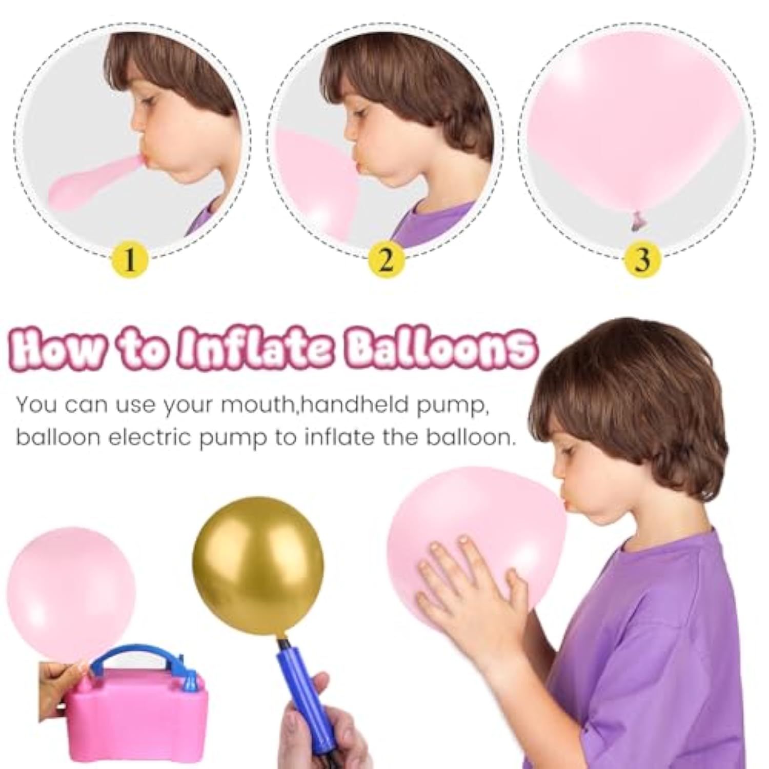60pcs Pink & Gold Confetti Balloons 12" — Ribboned Latex for Party Decor