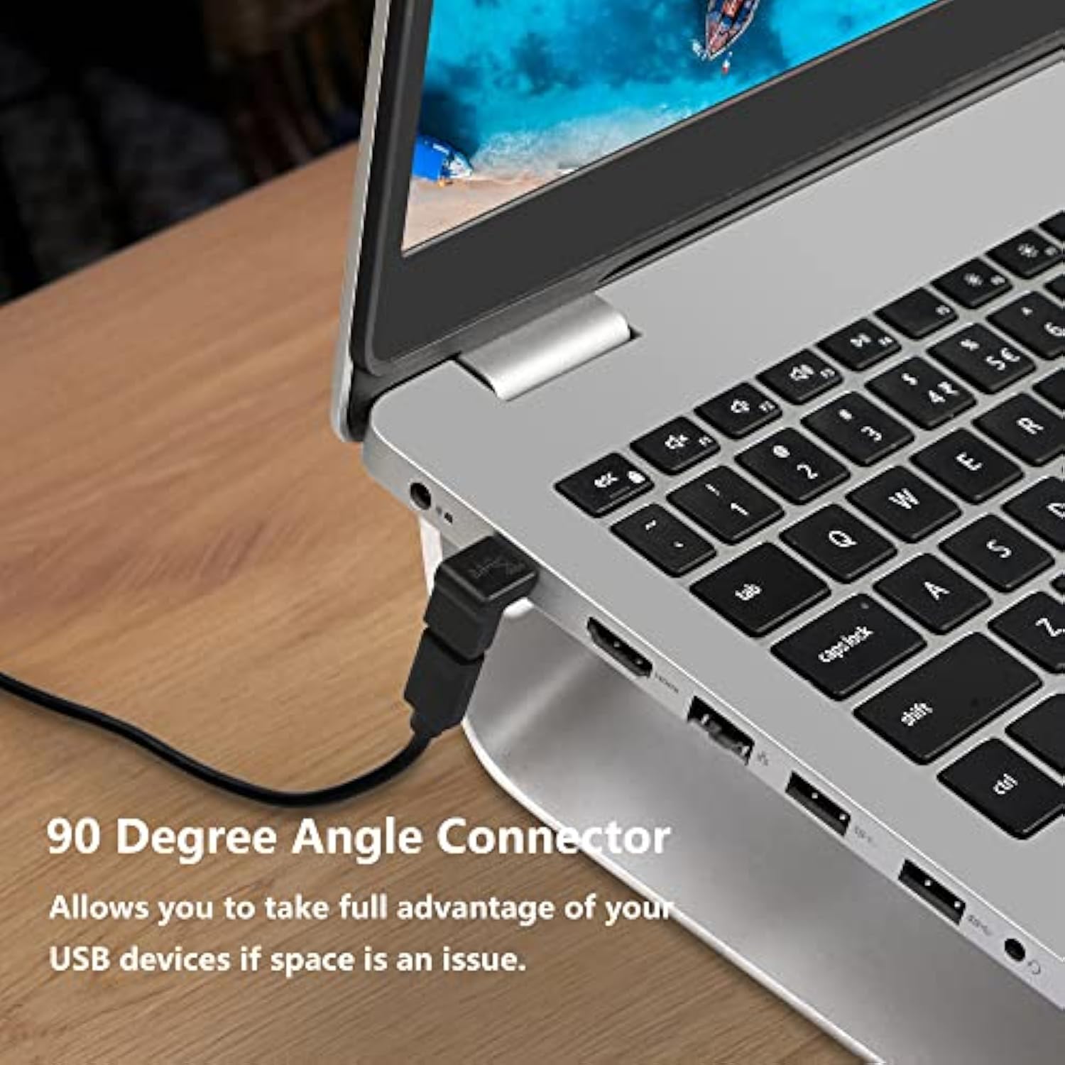 90 Degree Usb-C Male To Female Adapter,Up&Down Angle Usb 3.1 Type C Gen 2 (10G