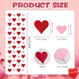 4 Pack Heart Garland For Paper Hearts Streamers Hanging Hearts Decorations For Valentines Galentines Birthday Bridal Shower Wedding Engagement Anniversary Decor (Red & Pink)