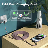 3 Pack Iphone Charger 10Ft [Apple Mfi Certified] Right Angle Lightning Cable Fast Charging Cord, Car Cable For Iphone 14 13 12 11 Pro/Pro Max/Mini/Xs/Xr/8 7 Plus, Ipad, Carplay