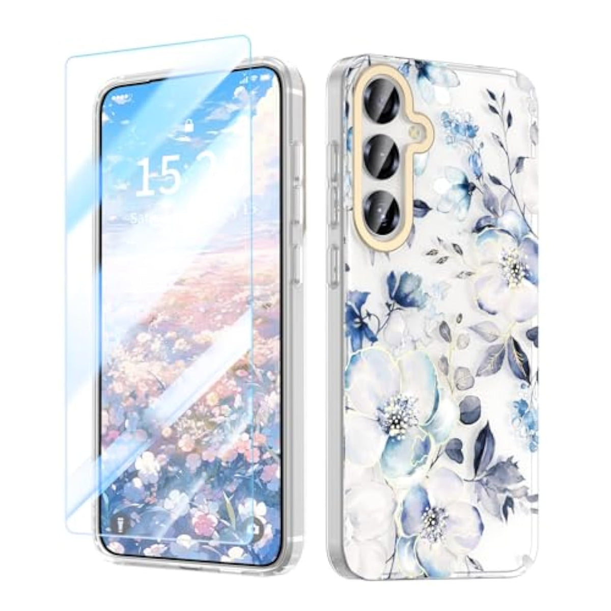 Case For Samsung Galaxy S25 Plus - Slim Fit Floral S-25 Plus Cover, Elegant Feminine Flower Design, Ultra-Thin Anti-Yellowing Protective Cute Shell For Women And Girls, (Blossom)