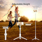 Magnetic Selfie Stick Tripod 54" with Remote for iPhone Magsafe & Phones